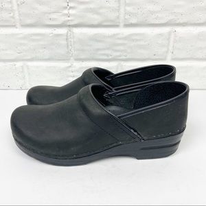 DANSKO Matte Black slip on professional clog